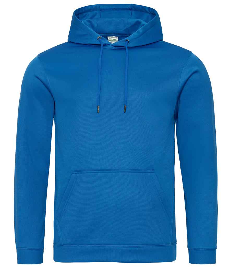 AWDis Sports Polyester Hoodie in Royal Blue by Just Hoods — Custom branded clothing by Print Press, featuring premium embroidery produced in our specialist print lab in the UK.