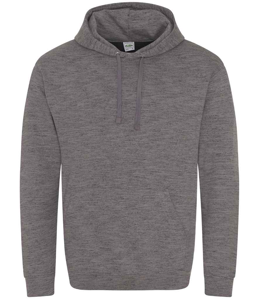 AWDis Cosmic Blend Hoodie in Cosmic Grey Black by Just Hoods — Custom branded clothing by Print Press, featuring premium embroidery produced in our specialist print lab in the UK.