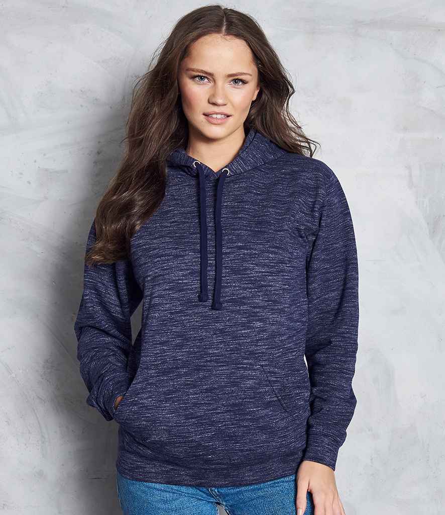 AWDis Cosmic Blend Hoodie in Cosmic Navy White by Just Hoods — Custom branded clothing by Print Press, featuring premium embroidery produced in our specialist print lab in the UK.