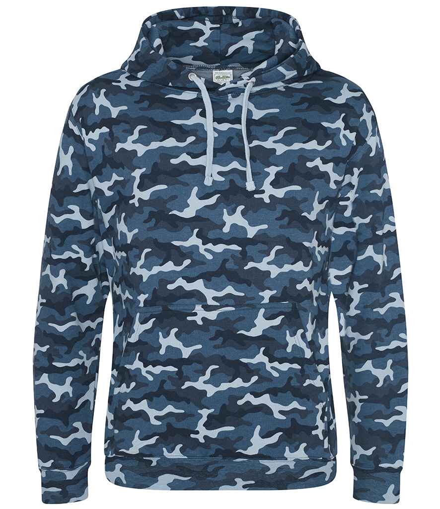 AWDis Camo Hoodie in Blue Camo by Just Hoods — Custom branded clothing by Print Press, featuring premium embroidery produced in our specialist print lab in the UK.