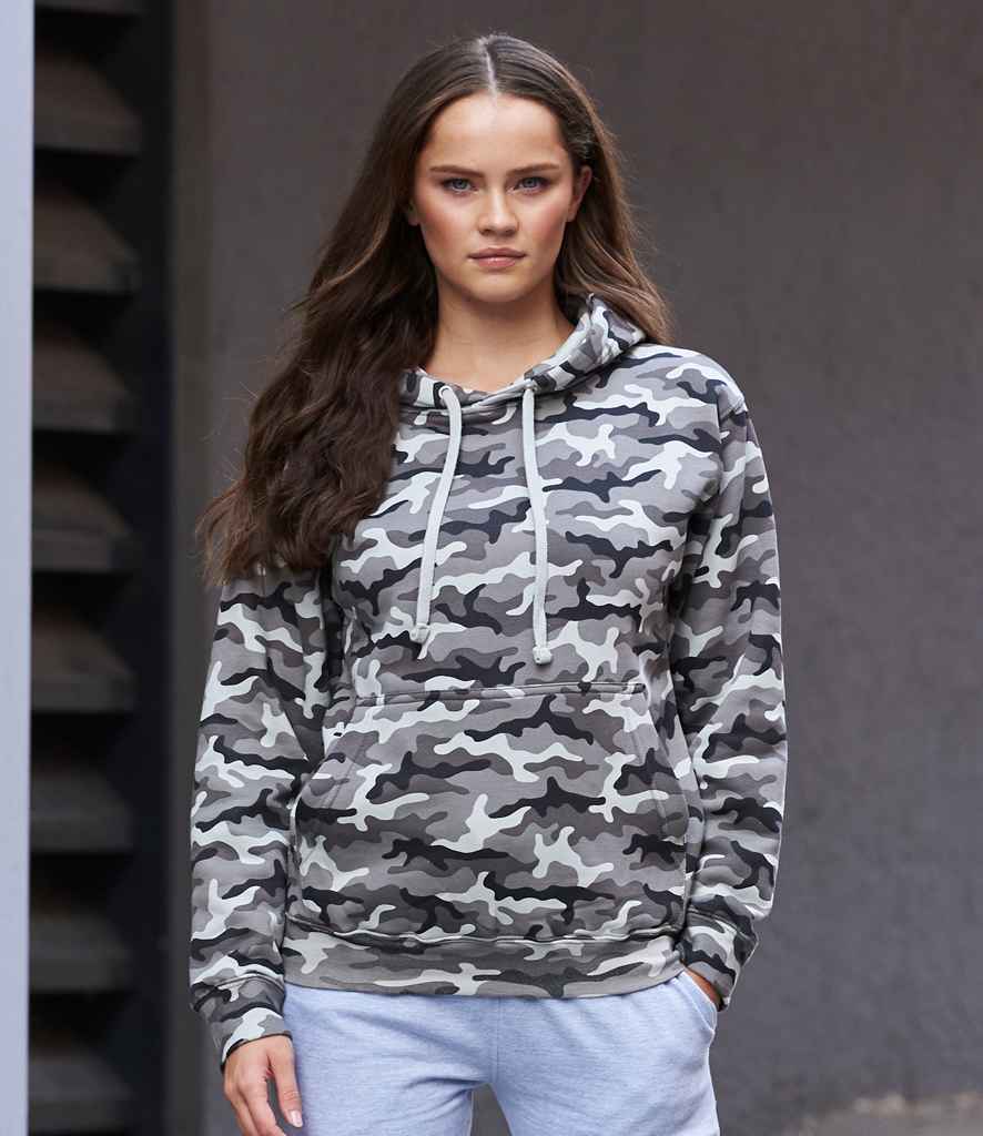 AWDis Camo Hoodie in Grey Camo by Just Hoods — Custom branded clothing by Print Press, featuring premium embroidery produced in our specialist print lab in the UK.