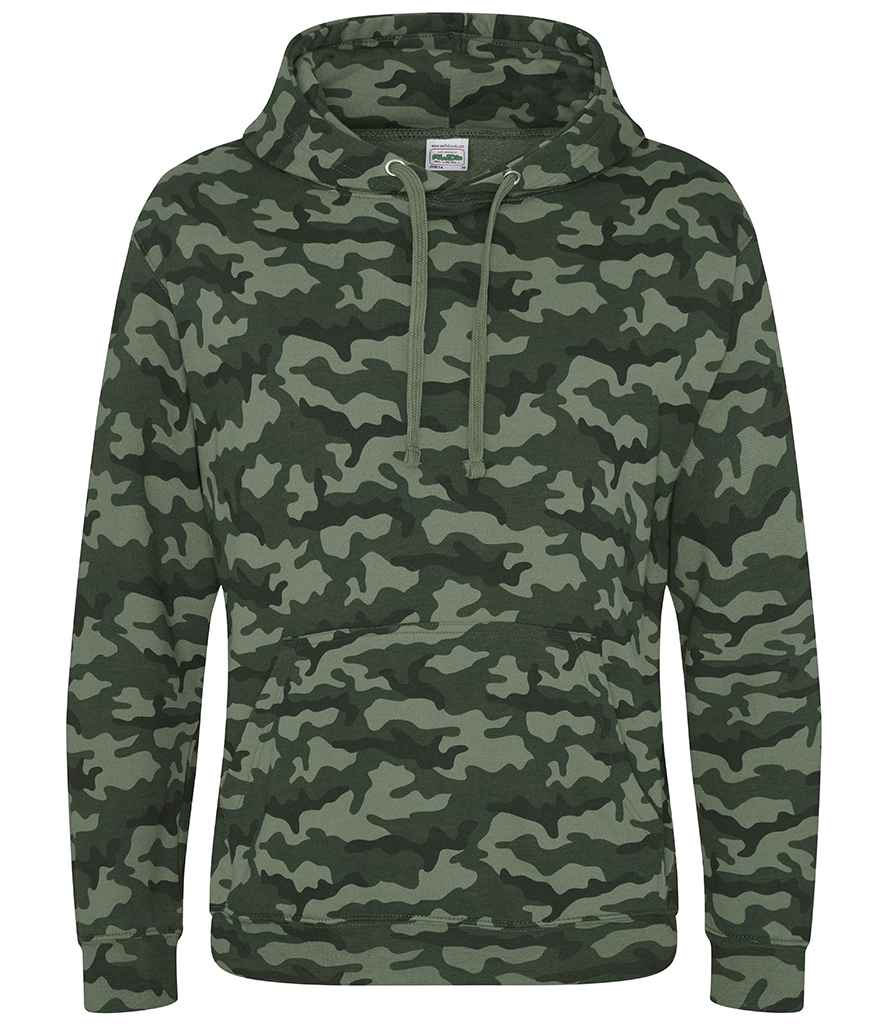 AWDis Camo Hoodie in by Just Hoods — Custom branded clothing by Print Press, featuring premium embroidery produced in our specialist print lab in the UK.