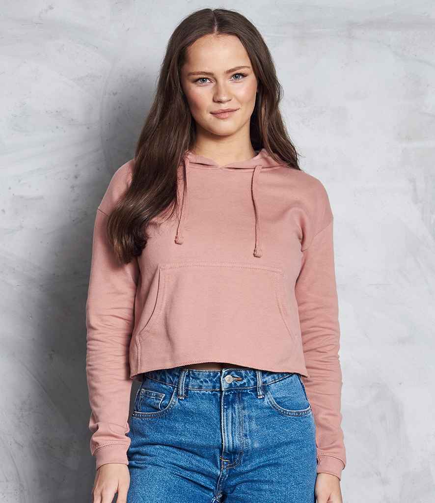 AWDis Ladies Cropped Hoodie in by Just Hoods — Custom branded clothing by Print Press, featuring premium embroidery produced in our specialist print lab in the UK.