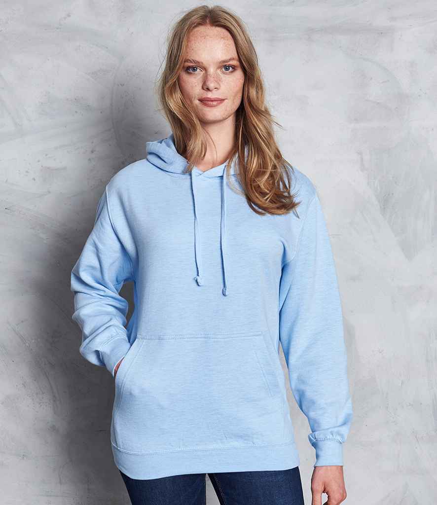 AWDis Surf Hoodie in Surf Blue by Just Hoods — Custom branded clothing by Print Press, featuring premium embroidery produced in our specialist print lab in the UK.