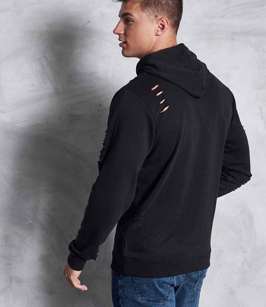 AWDis Distressed Hoodie in by Just Hoods — Custom branded clothing by Print Press, featuring premium embroidery produced in our specialist print lab in the UK.