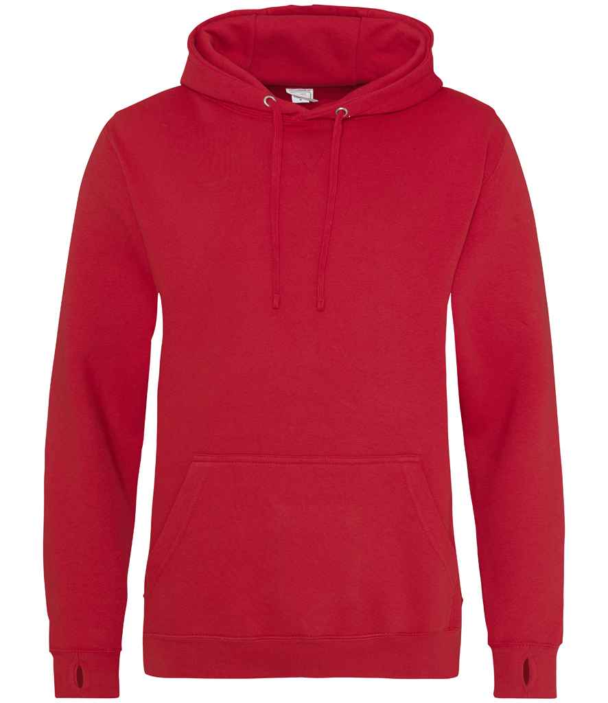 AWDis Street Hoodie in Fire Red by Just Hoods — Custom branded clothing by Print Press, featuring premium embroidery produced in our specialist print lab in the UK.