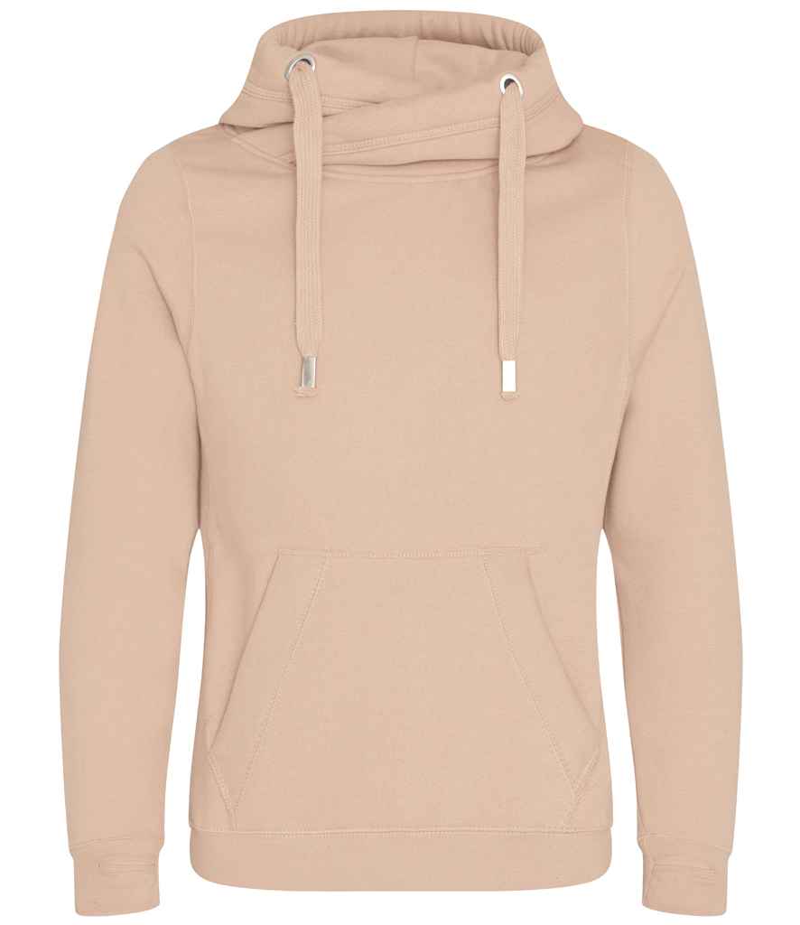 AWDis Cross Neck Hoodie in Nude by Just Hoods — Custom branded clothing by Print Press, featuring premium embroidery produced in our specialist print lab in the UK.