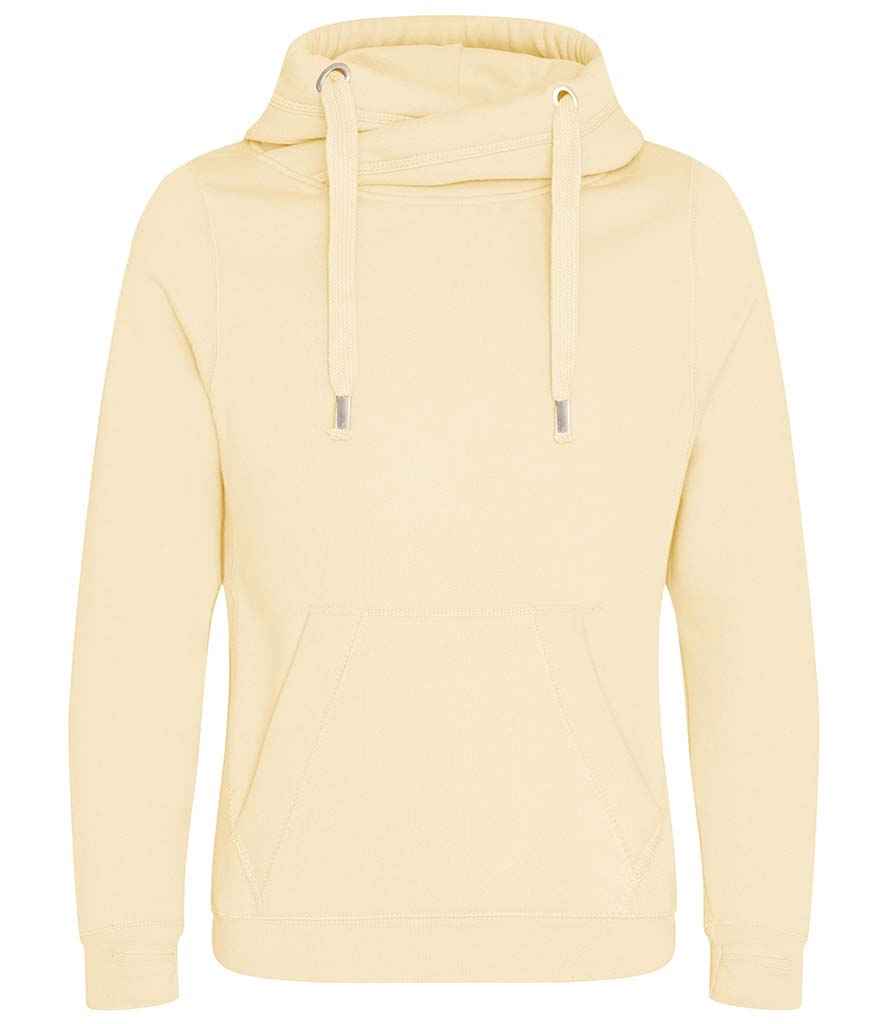 AWDis Cross Neck Hoodie in Vanilla Milkshake by Just Hoods — Custom branded clothing by Print Press, featuring premium embroidery produced in our specialist print lab in the UK.