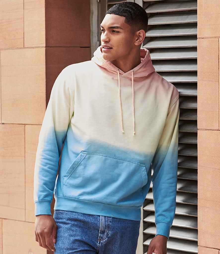 AWDis Tie-Dye Hoodie in Pastel Sunset Dip by Just Hoods — Custom branded clothing by Print Press, featuring premium embroidery produced in our specialist print lab in the UK.