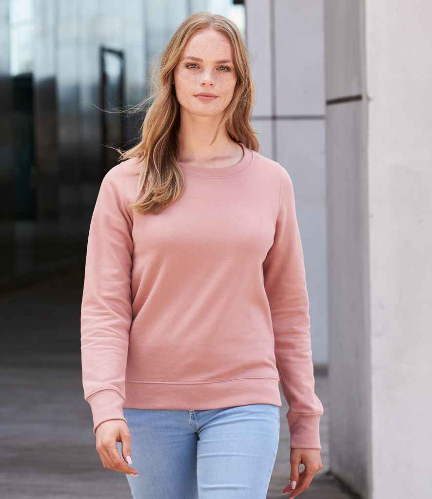 AWDis Ladies Sweatshirt in Dusty Pink by Just Hoods — Custom branded clothing by Print Press, featuring premium embroidery produced in our specialist print lab in the UK.