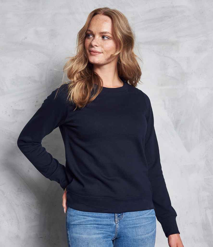 AWDis Ladies Sweatshirt in New French Navy by Just Hoods — Custom branded clothing by Print Press, featuring premium embroidery produced in our specialist print lab in the UK.