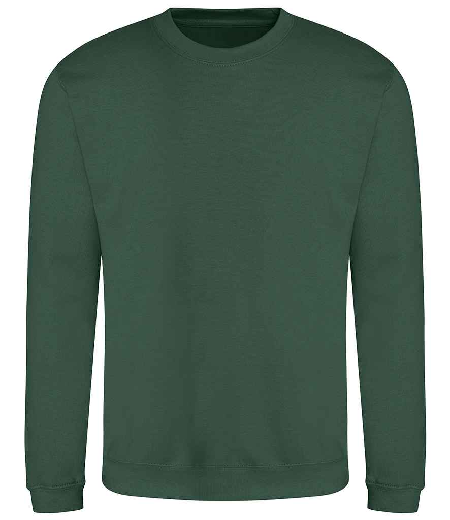 AWDis Sweatshirt - (4th Colours) in Bottle Green by Just Hoods — Custom branded clothing by Print Press, featuring premium embroidery produced in our specialist print lab in the UK.