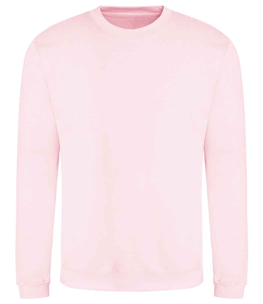 AWDis Sweatshirt - (4th Colours) in Baby Pink by Just Hoods — Custom branded clothing by Print Press, featuring premium embroidery produced in our specialist print lab in the UK.