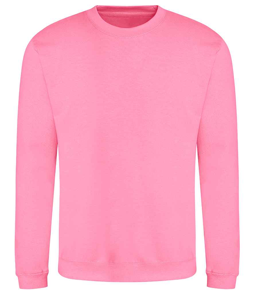 AWDis Sweatshirt - (3rd Colours) in Candyfloss Pink by Just Hoods — Custom branded clothing by Print Press, featuring premium embroidery produced in our specialist print lab in the UK.