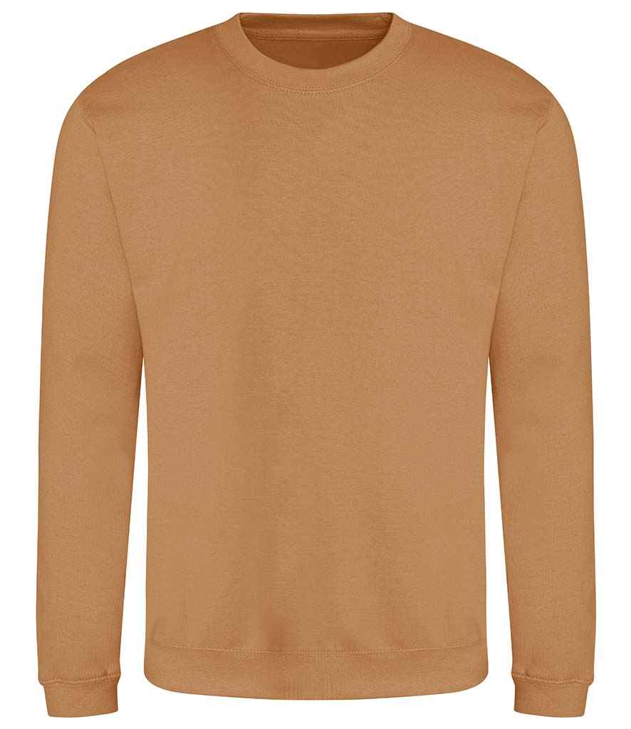 AWDis Sweatshirt - (3rd Colours) in Caramel Latte by Just Hoods — Custom branded clothing by Print Press, featuring premium embroidery produced in our specialist print lab in the UK.