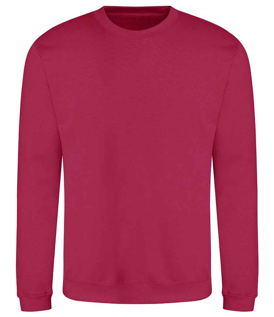 AWDis Sweatshirt - (3rd Colours) in Cranberry by Just Hoods — Custom branded clothing by Print Press, featuring premium embroidery produced in our specialist print lab in the UK.