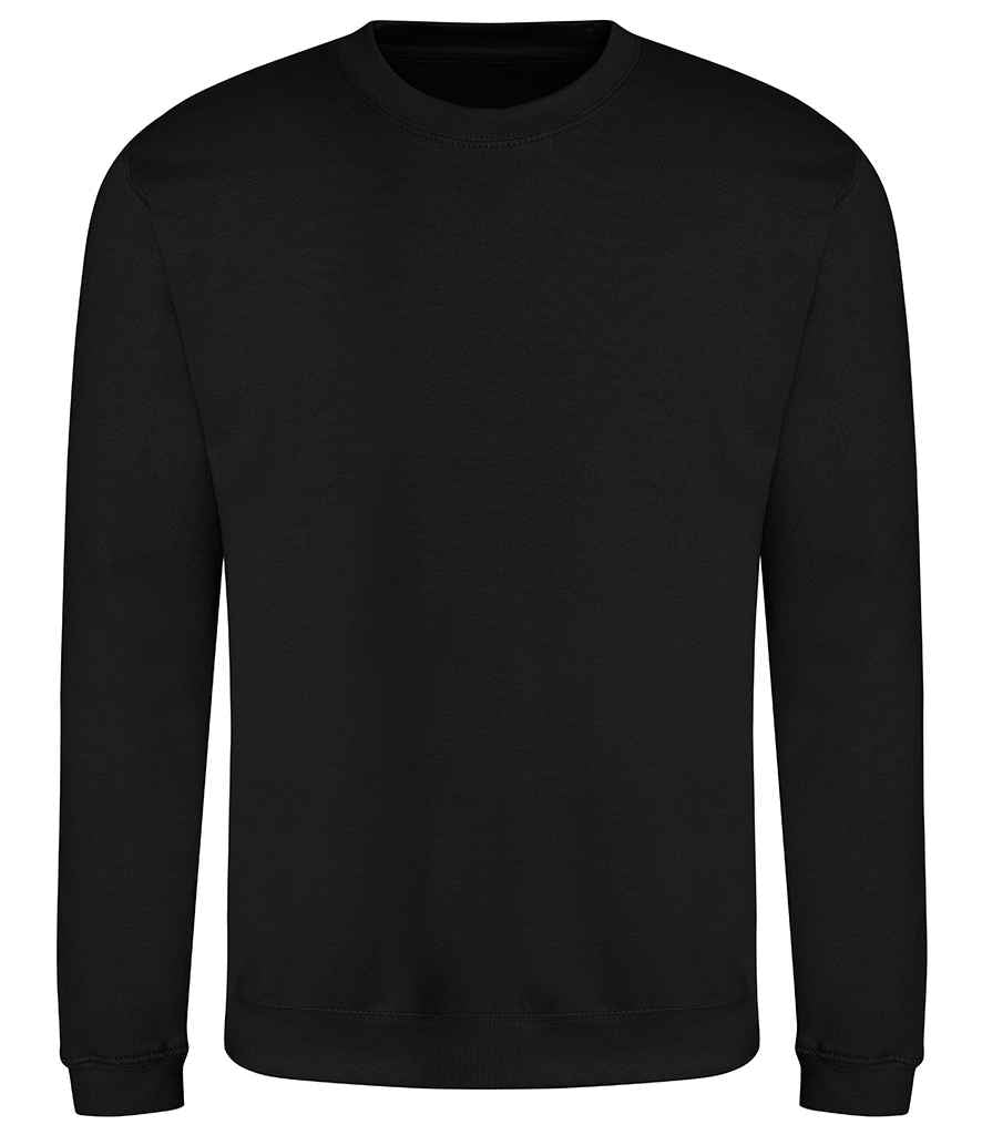 AWDis Sweatshirt - (3rd Colours) in Deep Black by Just Hoods — Custom branded clothing by Print Press, featuring premium embroidery produced in our specialist print lab in the UK.