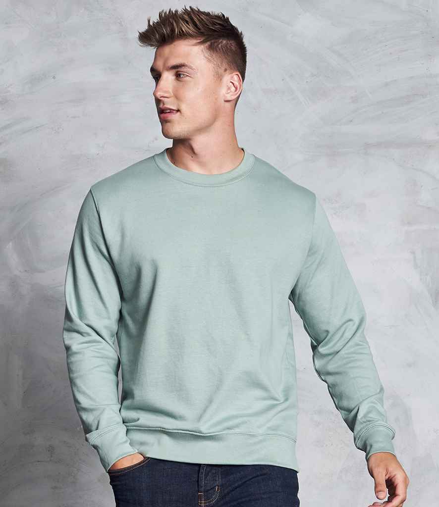 AWDis Sweatshirt - (3rd Colours) in Dusty Green by Just Hoods — Custom branded clothing by Print Press, featuring premium embroidery produced in our specialist print lab in the UK.