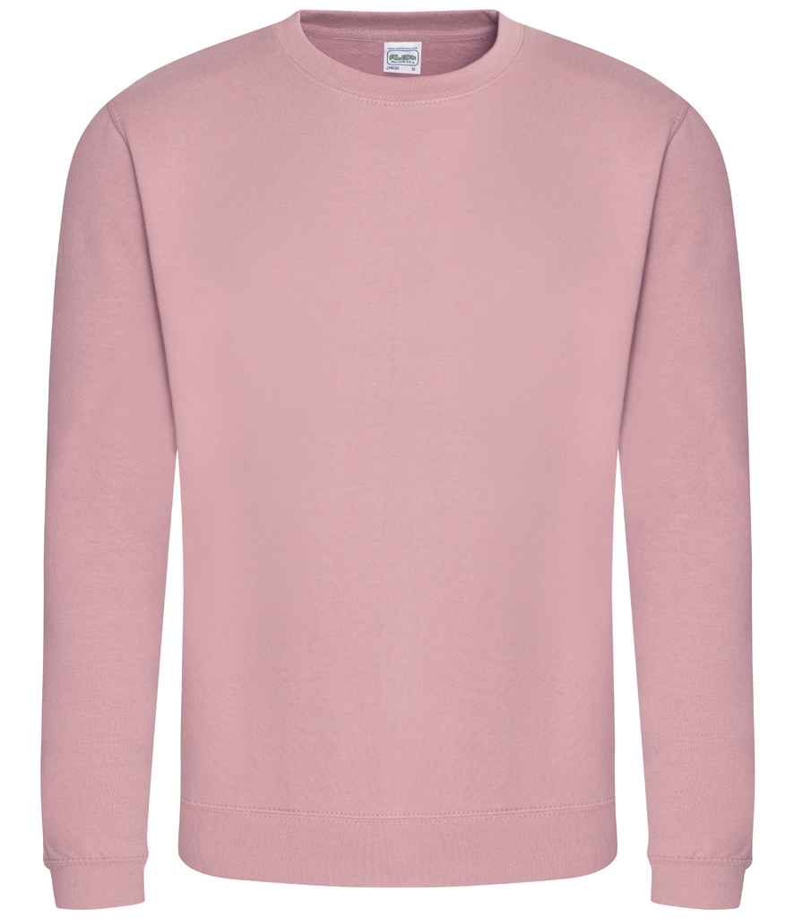 AWDis Sweatshirt - (3rd Colours) in Dusty Pink by Just Hoods — Custom branded clothing by Print Press, featuring premium embroidery produced in our specialist print lab in the UK.