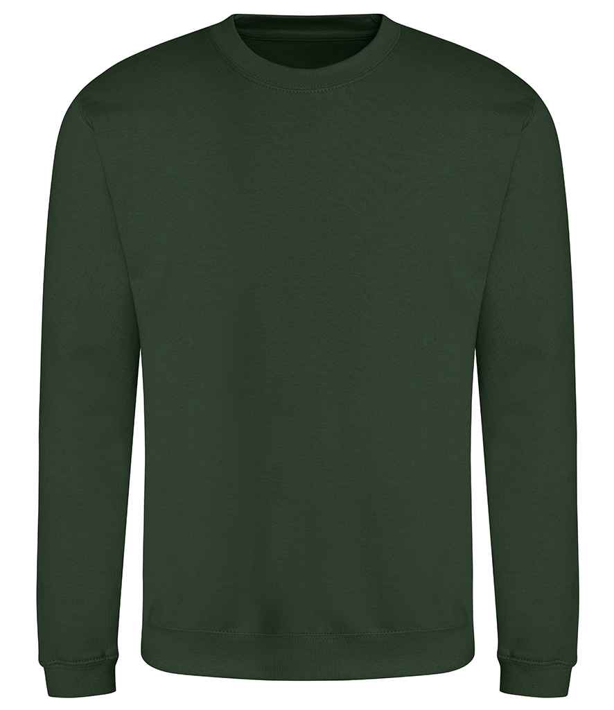 AWDis Sweatshirt - (3rd Colours) in Forest Green by Just Hoods — Custom branded clothing by Print Press, featuring premium embroidery produced in our specialist print lab in the UK.