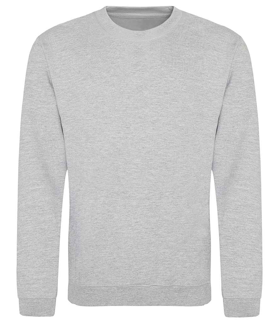 AWDis Sweatshirt - (2nd Colours) in Heather Grey by Just Hoods — Custom branded clothing by Print Press, featuring premium embroidery produced in our specialist print lab in the UK.