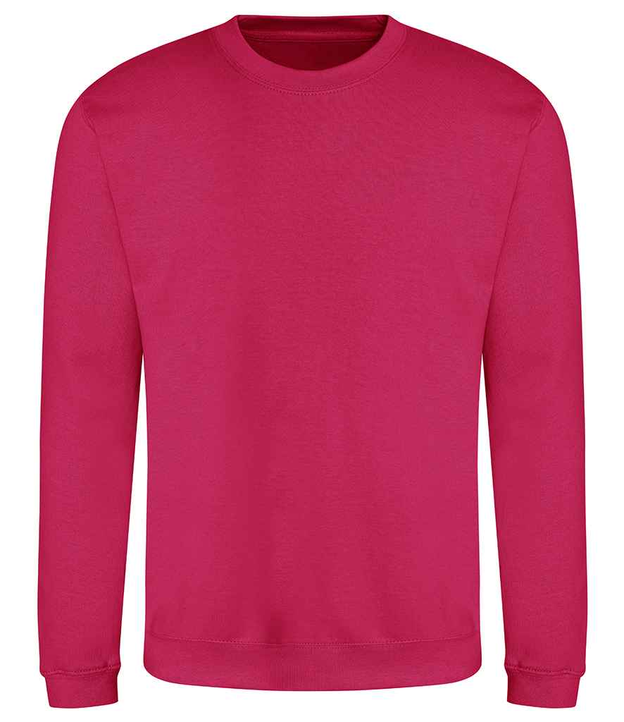 AWDis Sweatshirt - (2nd Colours) in Hot Pink by Just Hoods — Custom branded clothing by Print Press, featuring premium embroidery produced in our specialist print lab in the UK.