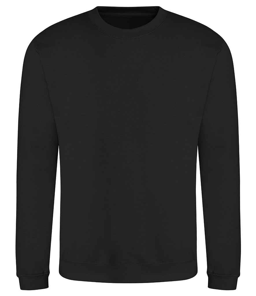 AWDis Sweatshirt - (2nd Colours) in Jet Black by Just Hoods — Custom branded clothing by Print Press, featuring premium embroidery produced in our specialist print lab in the UK.