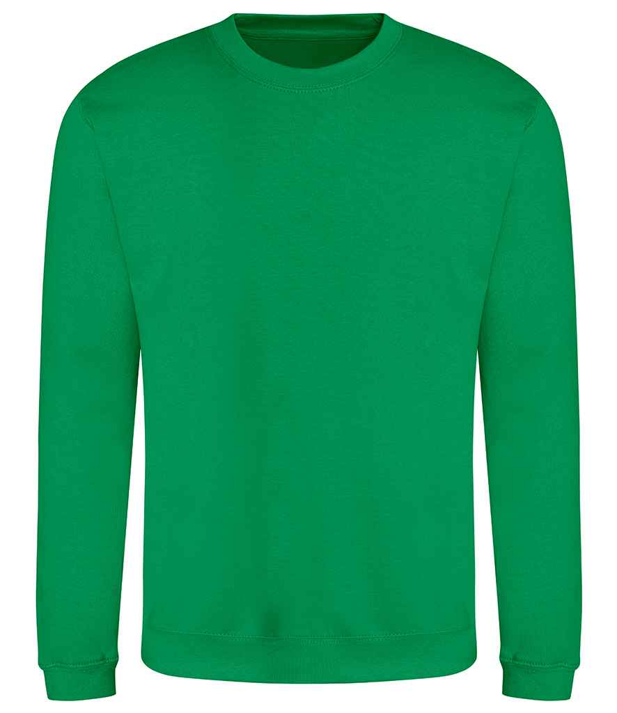AWDis Sweatshirt - (2nd Colours) in Kelly Green by Just Hoods — Custom branded clothing by Print Press, featuring premium embroidery produced in our specialist print lab in the UK.
