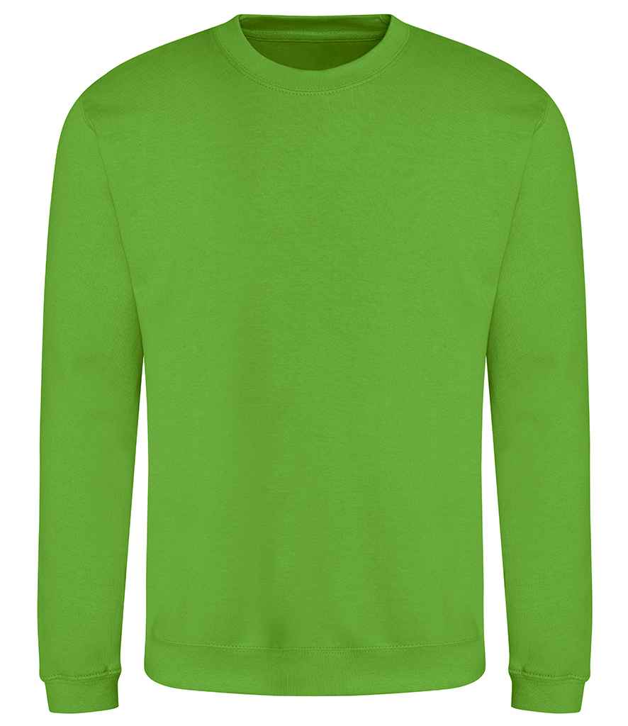 AWDis Sweatshirt - (2nd Colours) in Lime Green by Just Hoods — Custom branded clothing by Print Press, featuring premium embroidery produced in our specialist print lab in the UK.