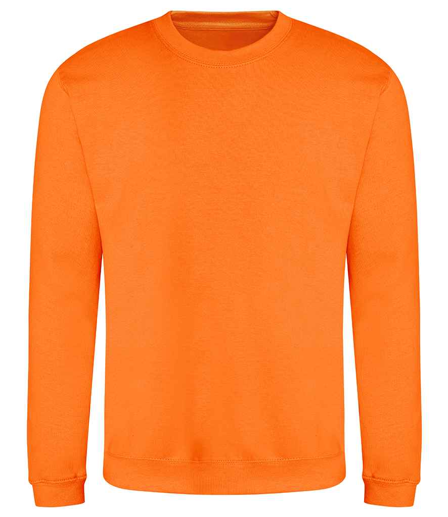 AWDis Sweatshirt in Orange Crush by Just Hoods — Custom branded clothing by Print Press, featuring premium embroidery produced in our specialist print lab in the UK.