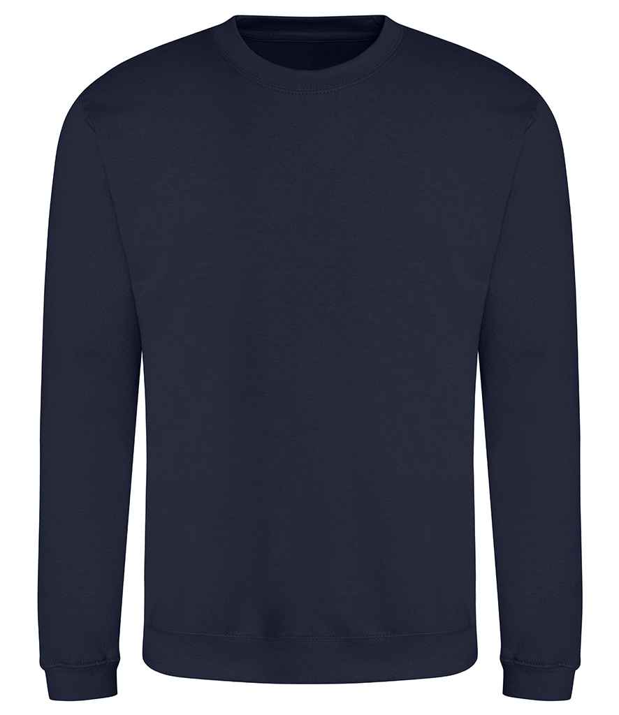 AWDis Sweatshirt in Oxford Navy by Just Hoods — Custom branded clothing by Print Press, featuring premium embroidery produced in our specialist print lab in the UK.