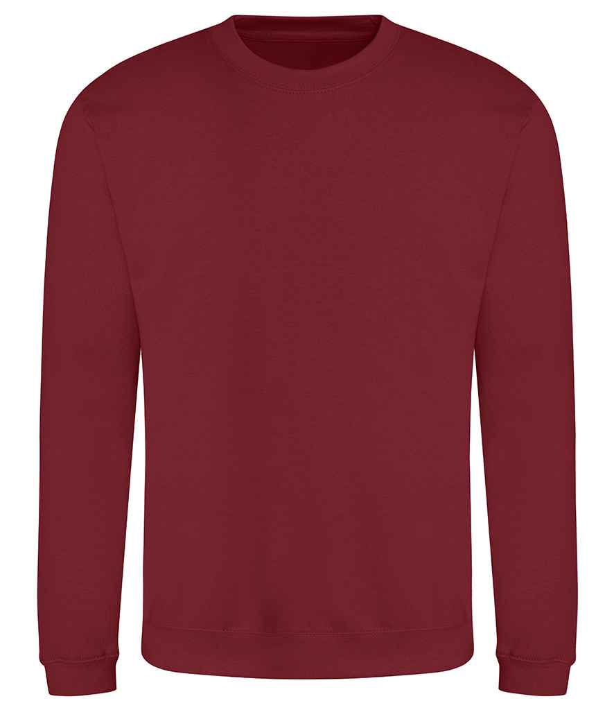 AWDis Sweatshirt in Red Hot Chilli by Just Hoods — Custom branded clothing by Print Press, featuring premium embroidery produced in our specialist print lab in the UK.