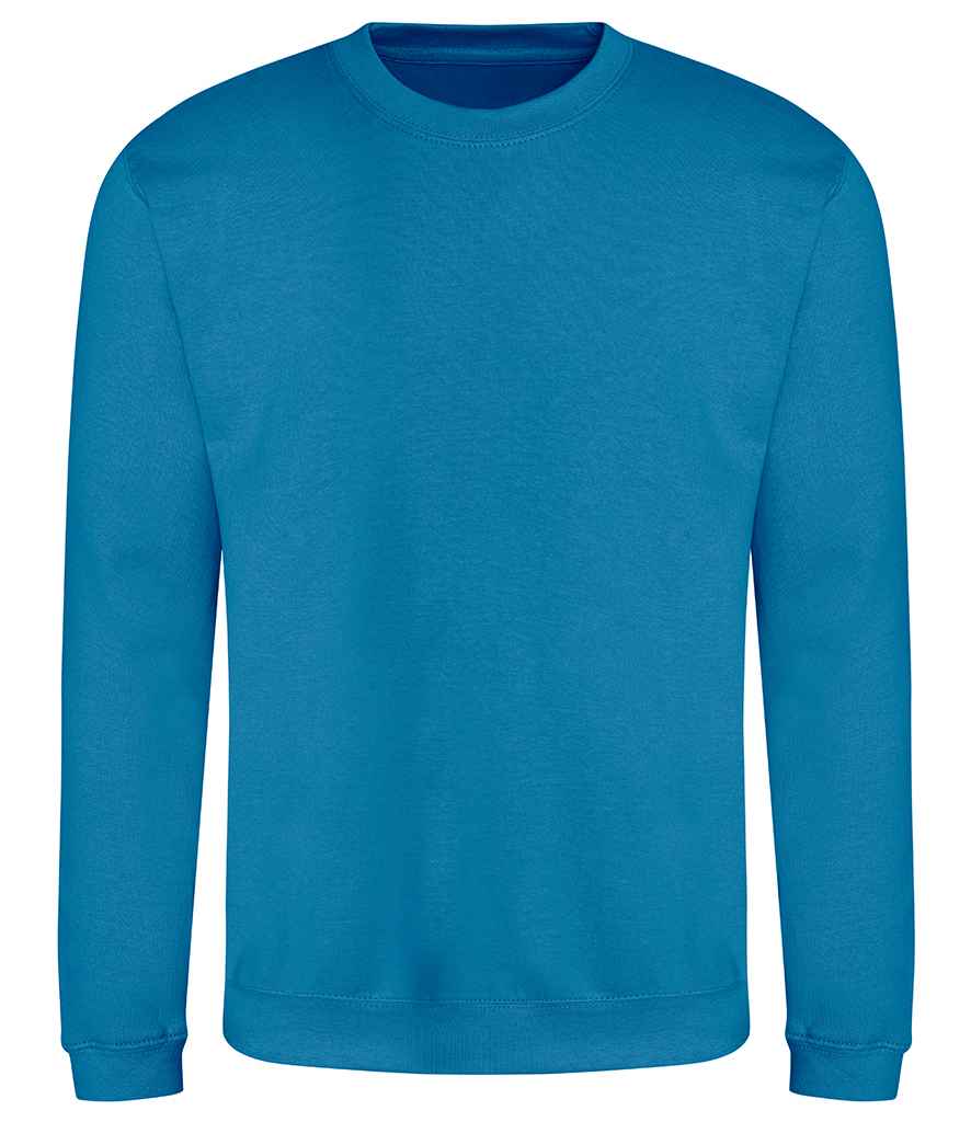 AWDis Sweatshirt in Sapphire Blue by Just Hoods — Custom branded clothing by Print Press, featuring premium embroidery produced in our specialist print lab in the UK.