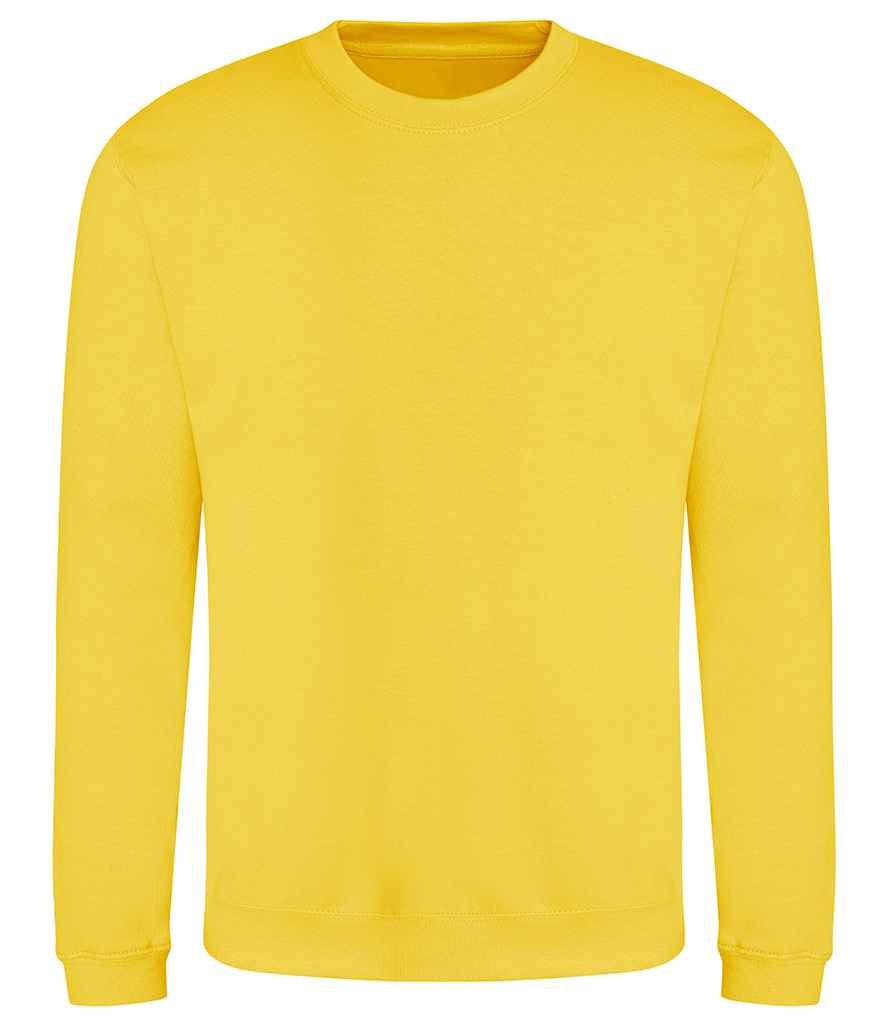 AWDis Sweatshirt in Sun Yellow by Just Hoods — Custom branded clothing by Print Press, featuring premium embroidery produced in our specialist print lab in the UK.