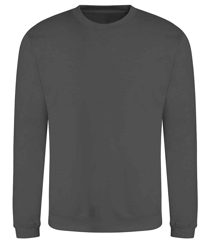 AWDis Sweatshirt in Steel Grey by Just Hoods — Custom branded clothing by Print Press, featuring premium embroidery produced in our specialist print lab in the UK.
