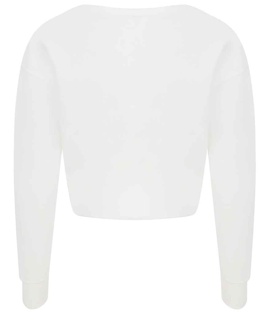 AWDis Ladies Cropped Sweatshirt in by Just Hoods — Custom branded clothing by Print Press, featuring premium embroidery produced in our specialist print lab in the UK.