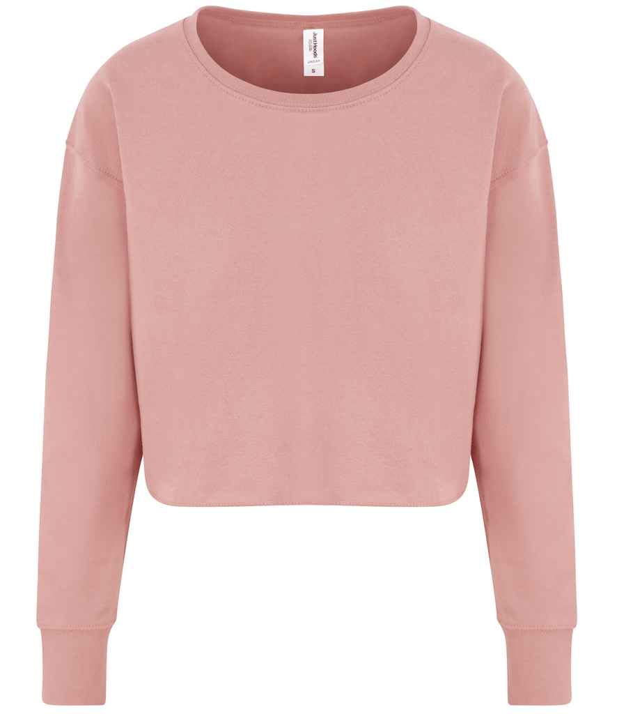 AWDis Ladies Cropped Sweatshirt in by Just Hoods — Custom branded clothing by Print Press, featuring premium embroidery produced in our specialist print lab in the UK.