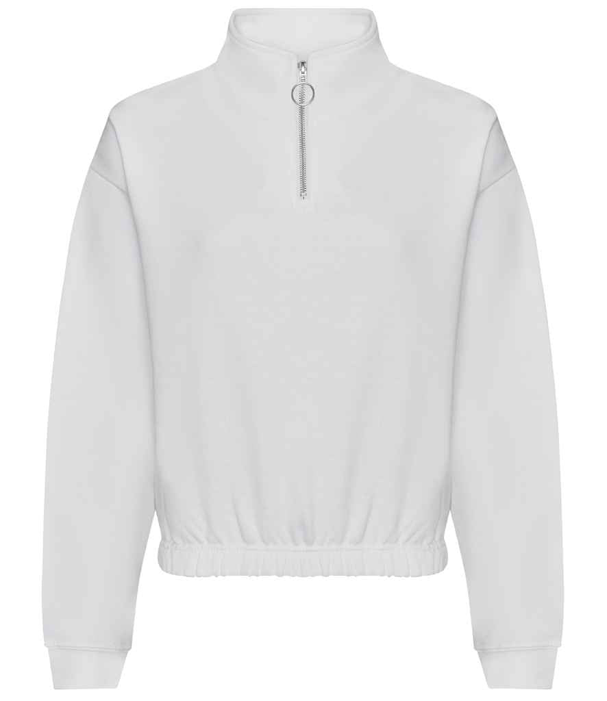 AWDis Ladies Cropped 1/4 Zip Sweatshirt in by Just Hoods — Custom branded clothing by Print Press, featuring premium embroidery produced in our specialist print lab in the UK.