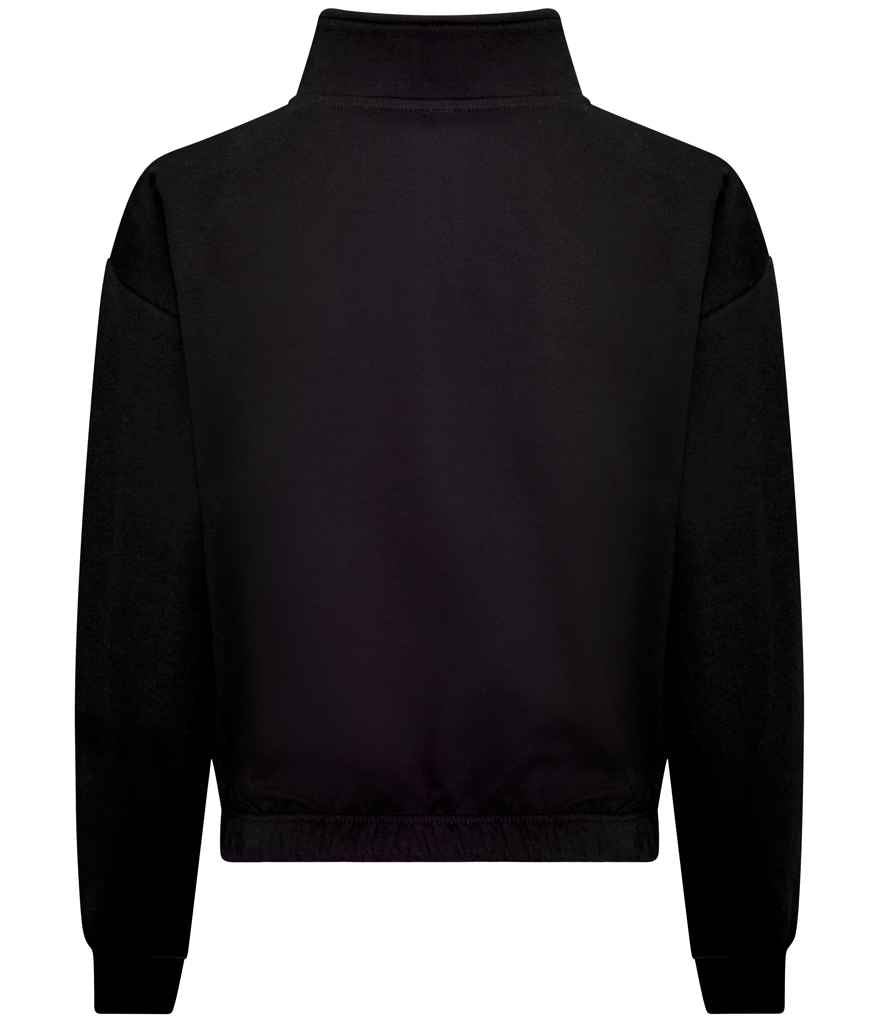 AWDis Ladies Cropped 1/4 Zip Sweatshirt in by Just Hoods — Custom branded clothing by Print Press, featuring premium embroidery produced in our specialist print lab in the UK.