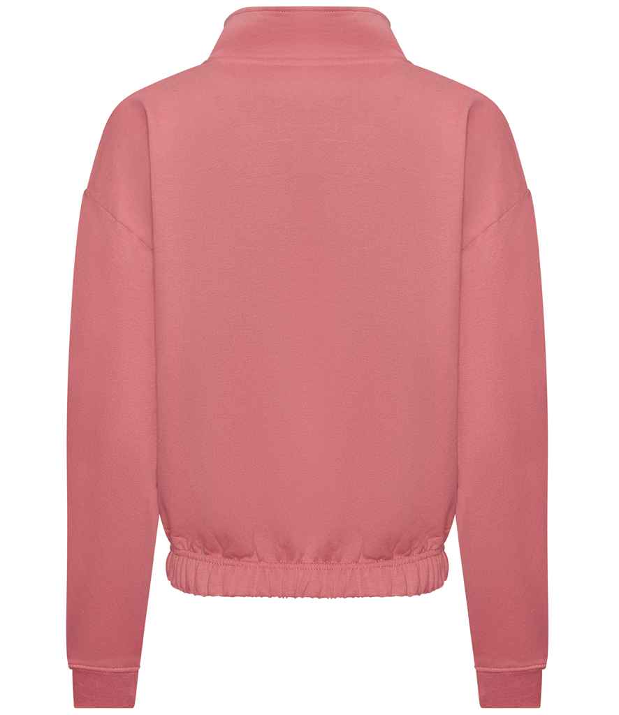 AWDis Ladies Cropped 1/4 Zip Sweatshirt in by Just Hoods — Custom branded clothing by Print Press, featuring premium embroidery produced in our specialist print lab in the UK.