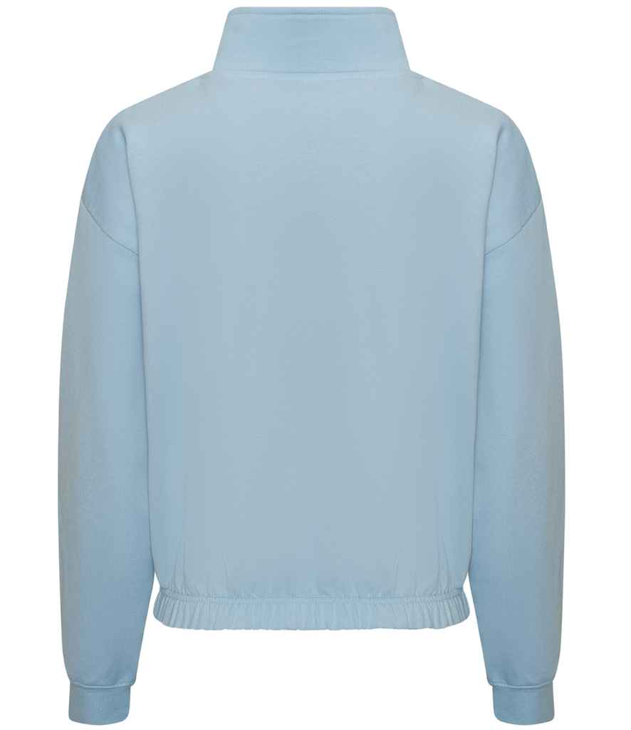 AWDis Ladies Cropped 1/4 Zip Sweatshirt in by Just Hoods — Custom branded clothing by Print Press, featuring premium embroidery produced in our specialist print lab in the UK.