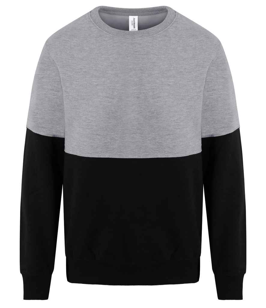 AWDis Colour Block Sweatshirt in by Just Hoods — Custom branded clothing by Print Press, featuring premium embroidery produced in our specialist print lab in the UK.