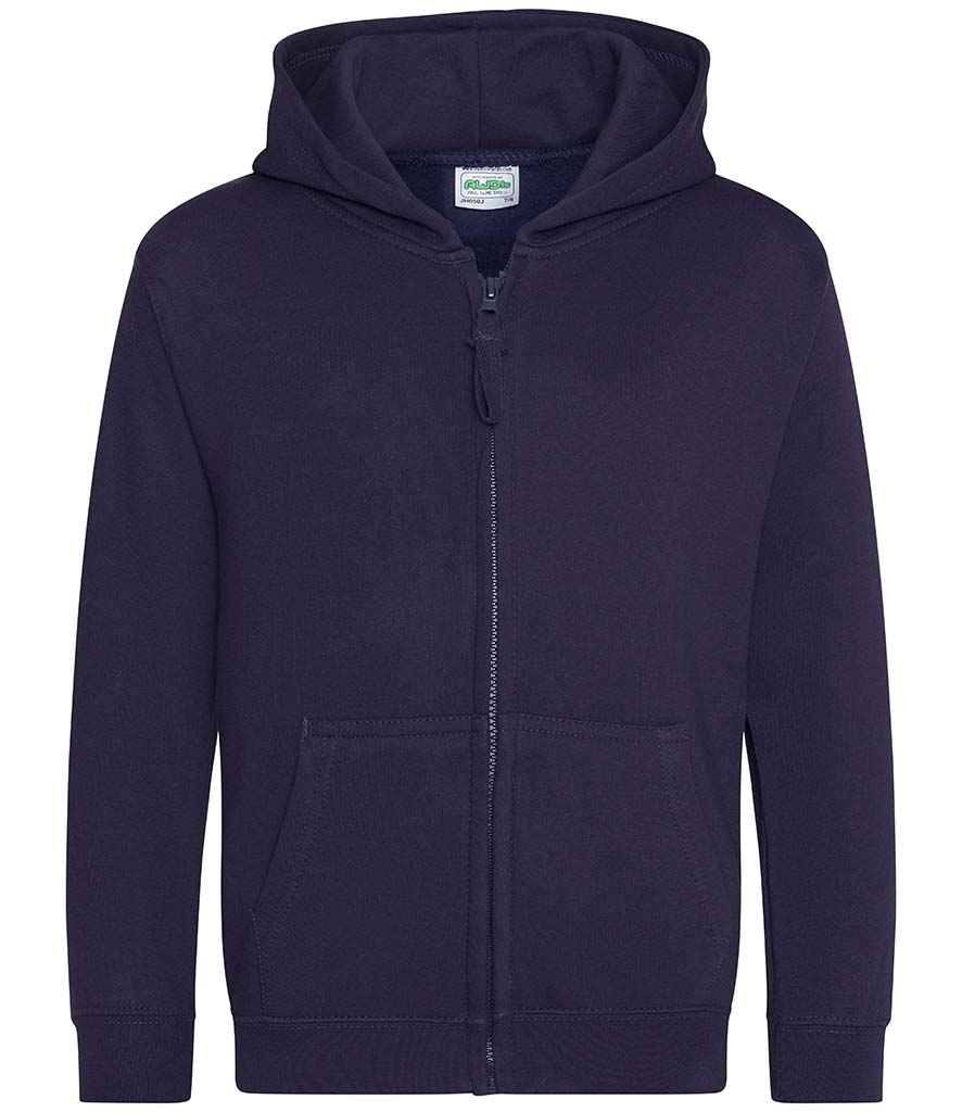 AWDis Kids Zoodie in New French Navy by Just Hoods — Custom branded clothing by Print Press, featuring premium embroidery produced in our specialist print lab in the UK.