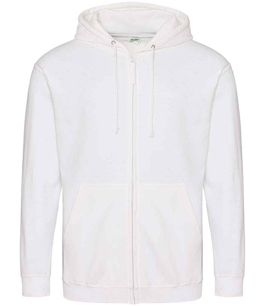 AWDis Zoodie - (2nd Colours) in Arctic White by Just Hoods — Custom branded clothing by Print Press, featuring premium embroidery produced in our specialist print lab in the UK.