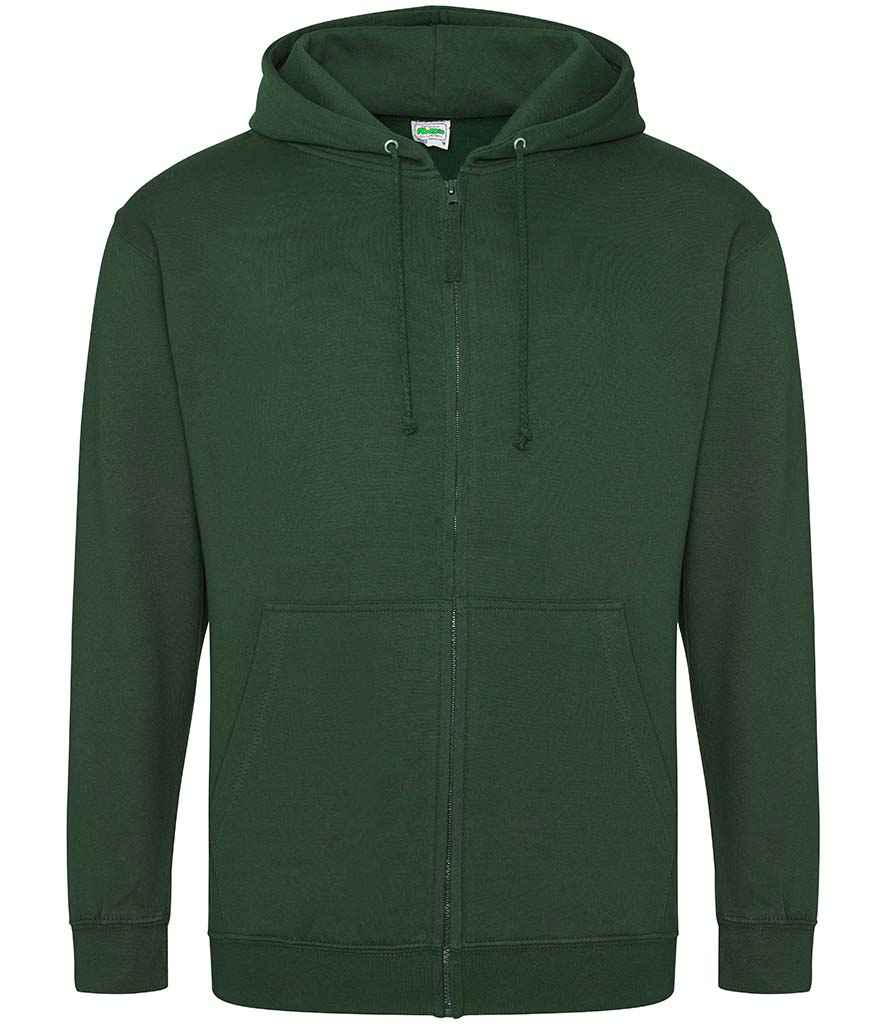 AWDis Zoodie - (2nd Colours) in Bottle Green by Just Hoods — Custom branded clothing by Print Press, featuring premium embroidery produced in our specialist print lab in the UK.