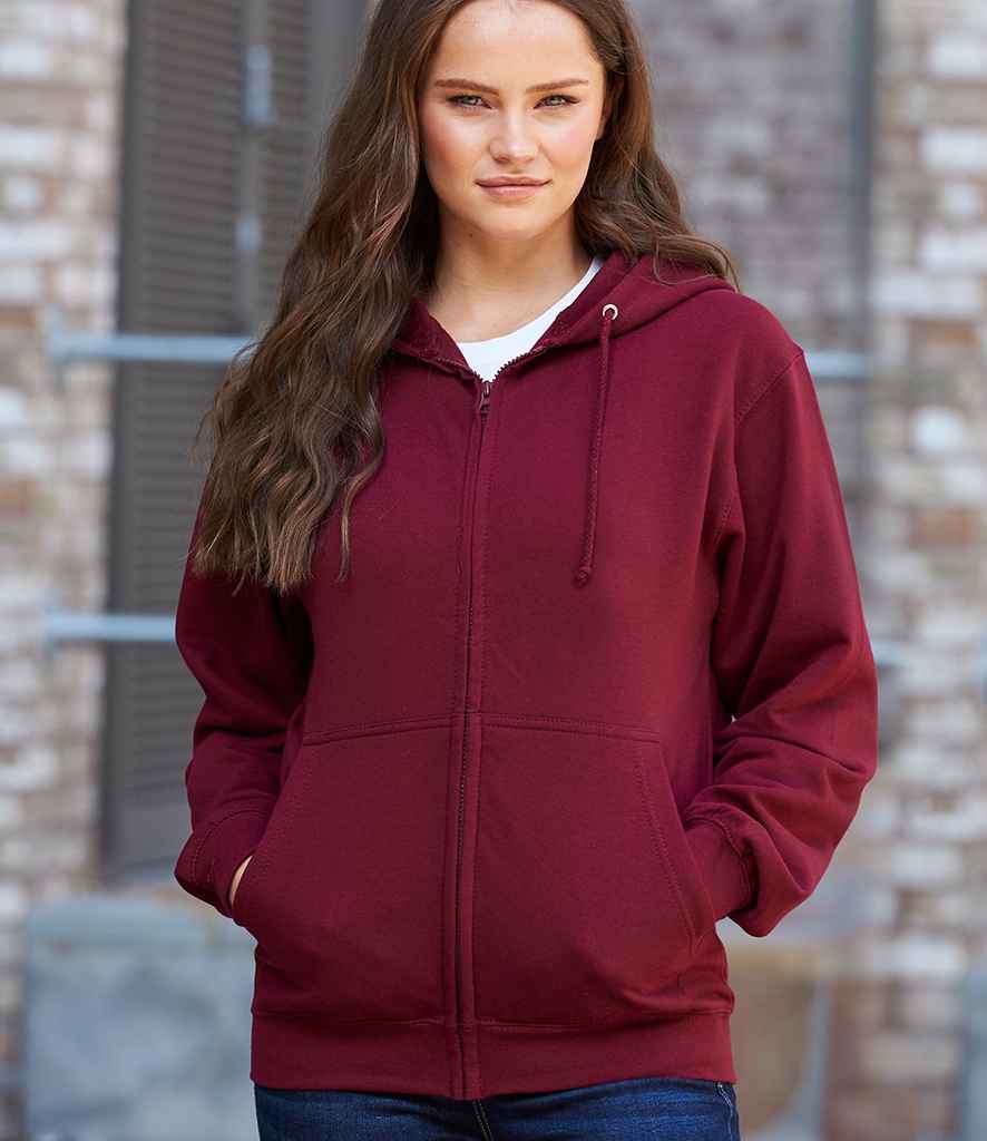 AWDis Zoodie - (2nd Colours) in Burgundy by Just Hoods — Custom branded clothing by Print Press, featuring premium embroidery produced in our specialist print lab in the UK.