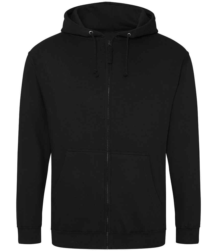 AWDis Zoodie - (2nd Colours) in Deep Black by Just Hoods — Custom branded clothing by Print Press, featuring premium embroidery produced in our specialist print lab in the UK.
