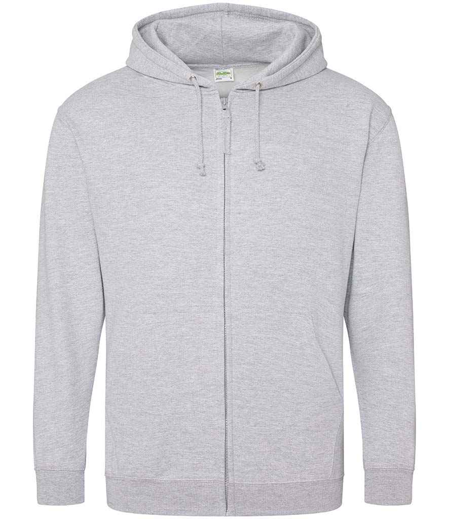 AWDis Zoodie in Heather Grey by Just Hoods — Custom branded clothing by Print Press, featuring premium embroidery produced in our specialist print lab in the UK.