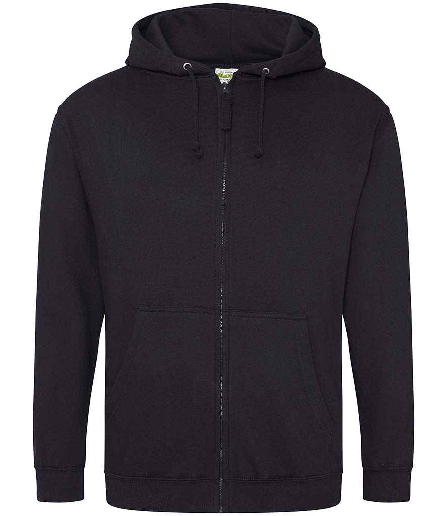 AWDis Zoodie in Jet Black by Just Hoods — Custom branded clothing by Print Press, featuring premium embroidery produced in our specialist print lab in the UK.