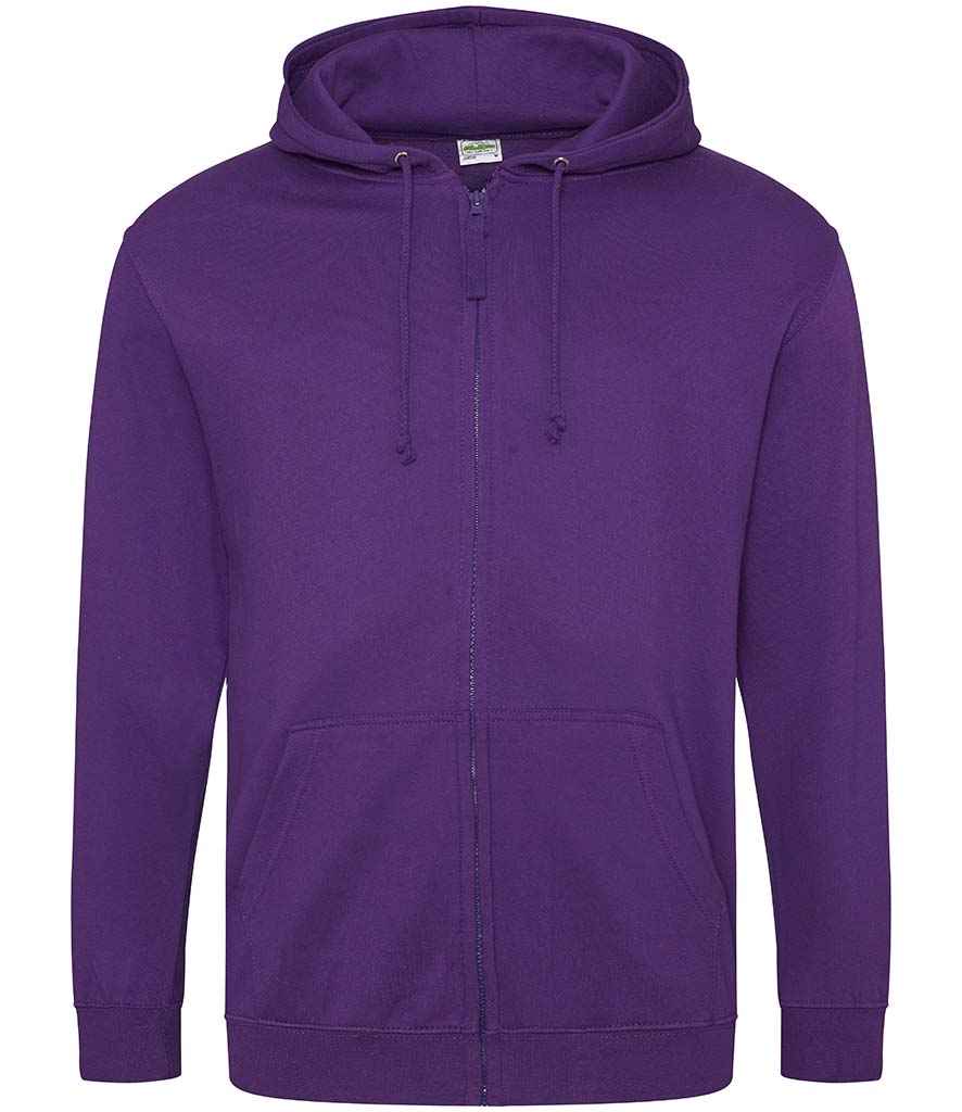 AWDis Zoodie in Purple by Just Hoods — Custom branded clothing by Print Press, featuring premium embroidery produced in our specialist print lab in the UK.